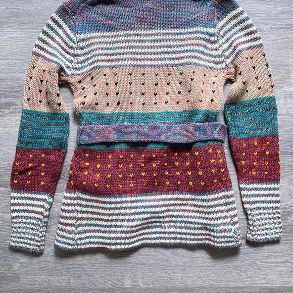Multicolor Hooded Cardigan Sweater - Picture 5 of 9